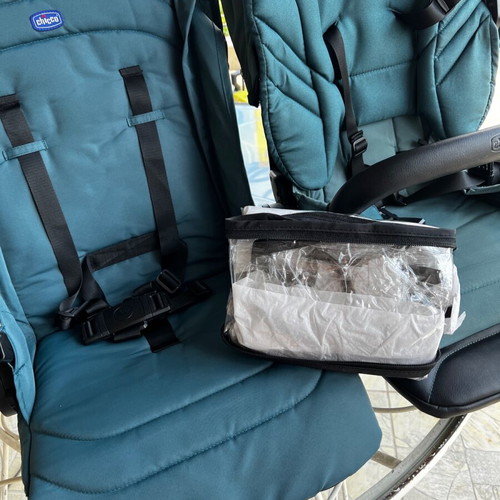 Chicco One4EVER stroller used with two seats and rain cover