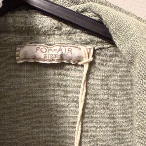 Pop Air short-sleeve shirt new, khaki sage green, size S