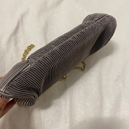Women's bag grey with gold chain like new