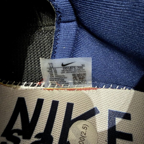 Nike sacai x Vaporwaffle sneakers, size 46, blue turquoise