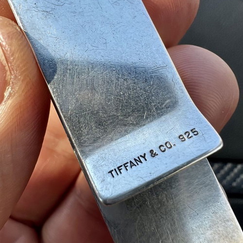 Tiffany & Co money clip used, 925 silver mark