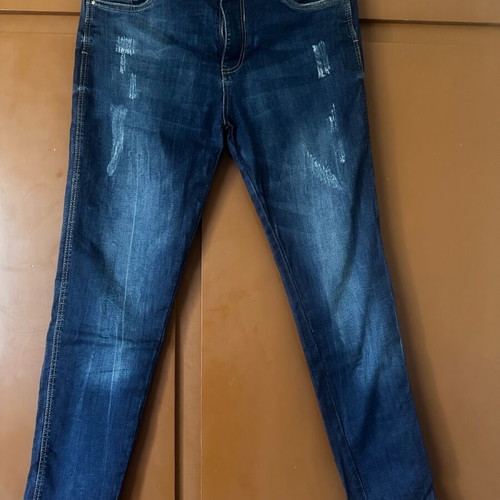 Pink Woman slim women's jeans like new, blue with fading