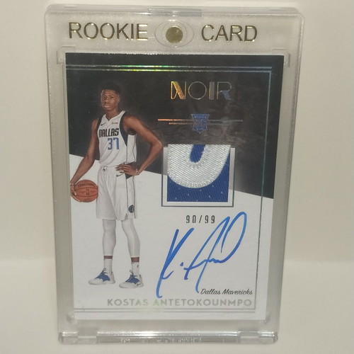Kostas Antetokounmpo Panini Noir Blue Color Rookie Card with autograph like new