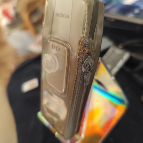 Nokia 6610 mobile phone like new, silver with protective case