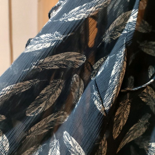 Atmosphere transparent top like new, blue multicolor, size S