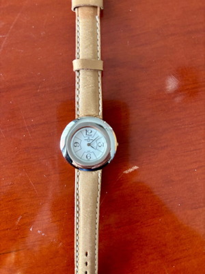 Michel Herbelin women's watch unisex, new, beige leather strap