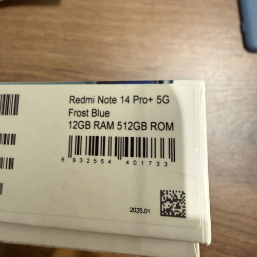Xiaomi Redmi Note 14 Pro+ 5G 512GB 12GB RAM Frost Blue like new with 4 cases