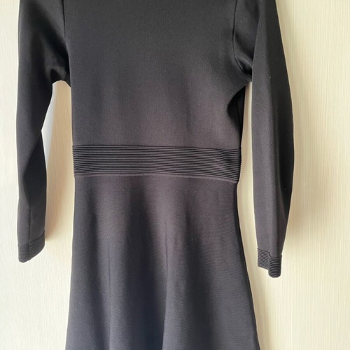 Mini dress long-sleeve black like new, size S