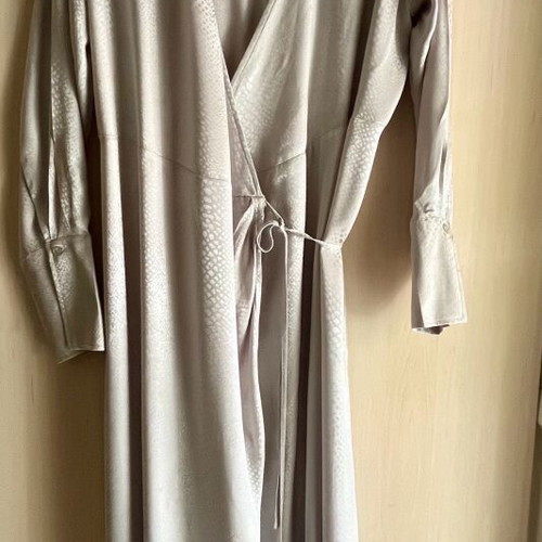 H&M silver wrap dress new with snake pattern