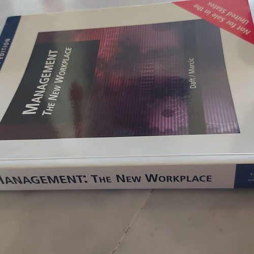 Management The New Workplace Daft/Marcia International Student Edition like new