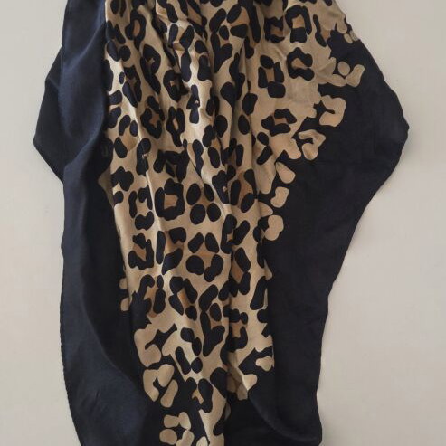 Dune London Leopard Print Scarf like new, black and beige