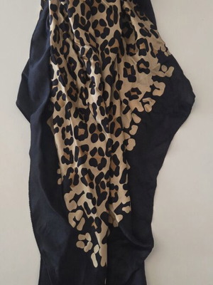 Dune London Leopard Print Scarf like new, black and beige