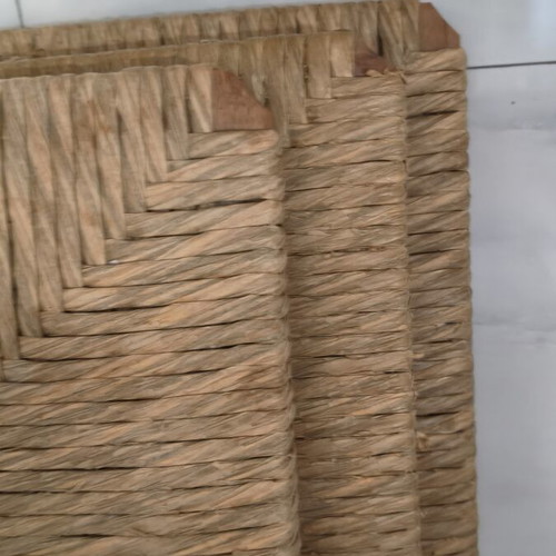 Set of 3 wicker chair seats like new, 37x37 cm