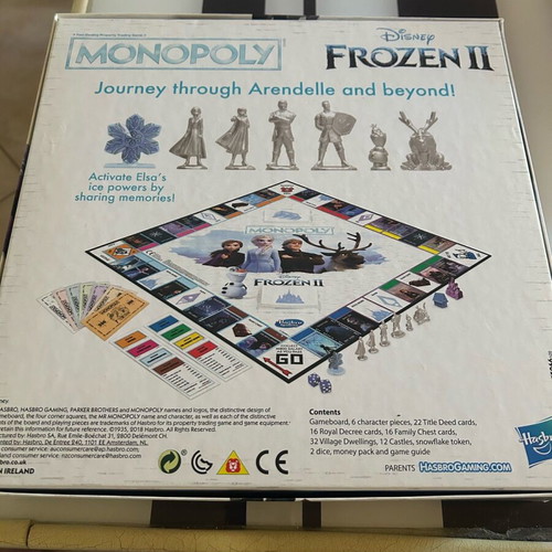 Monopoly Frozen board game rare English edition like new