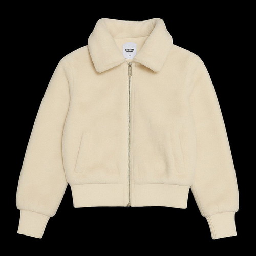 Calliope cream-beige faux fur jacket