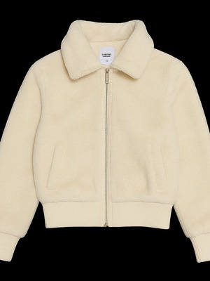 Calliope cream-beige faux fur jacket