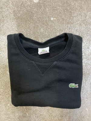 Lacoste sweater black size L, preppy minimalist style