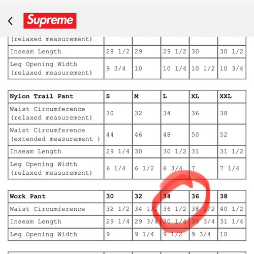 Supreme New York Work Pant new, size 34, black