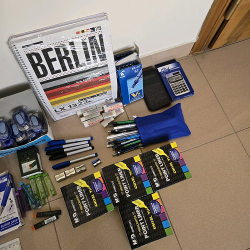 Complete office stationery set new with free handheld fan