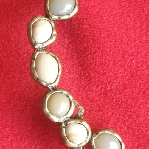Vintage single ear climber earring with semiprecious stones, like new