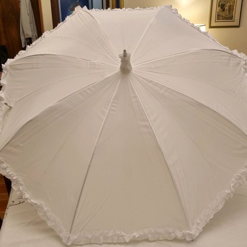White bridal umbrella new