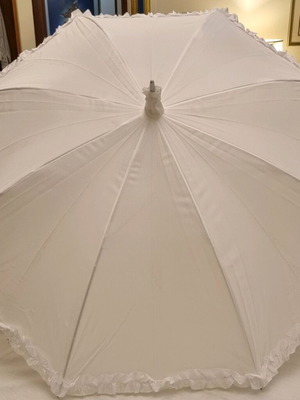 White bridal umbrella new