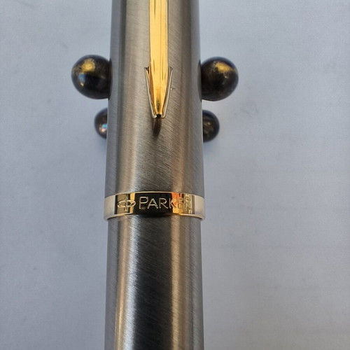 Parker IM Core Brushed Metal GT pen used