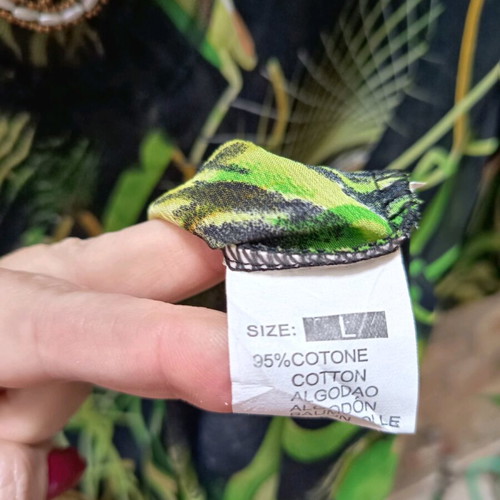 Caftan like new, size large, black and green