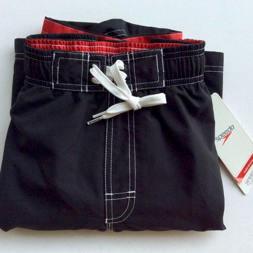 Speedo men's swim shorts Small new, black with red details