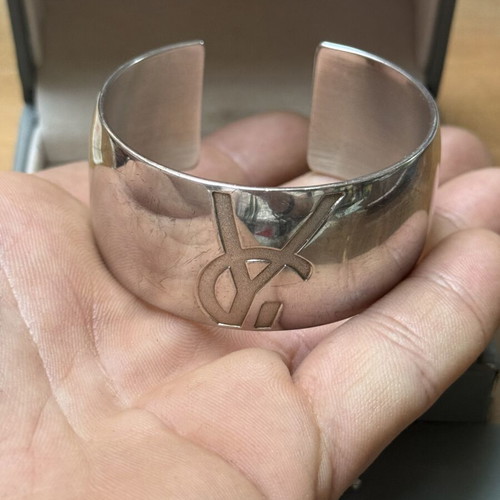 Yves Saint Laurent silver 925 cuff bracelet used