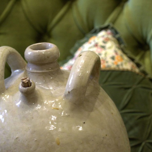 Antique French Olive Oil Jug 19th Century used