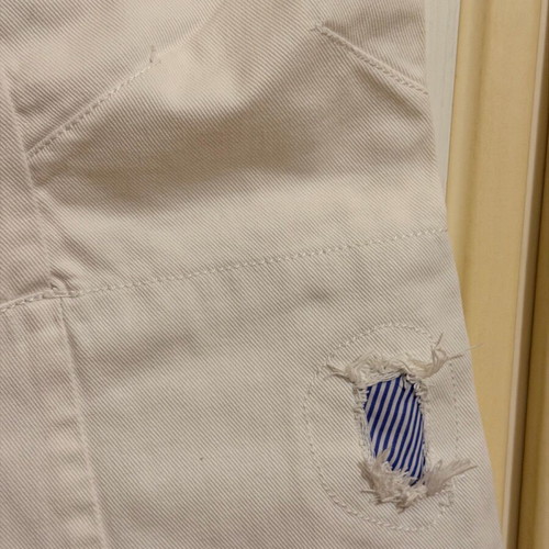 Cropped denim pants Gaetano Navarra white, 42IT, like new