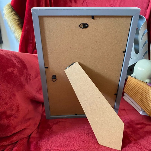 Wooden frame gray like new with hanging loops