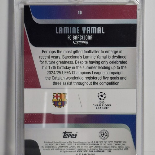 Lamine Yamal Gold Parallel UEFA Club Competitions card