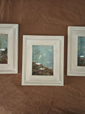 Esta Makraki original paintings, 30x26 cm, set of 3
