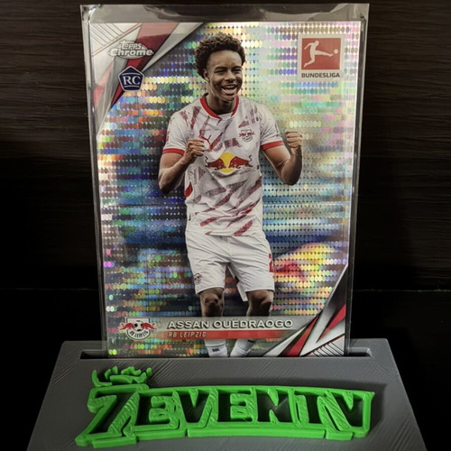 2024-25 Topps Chrome Bundesliga Assan Ouedraogo #58 Pulsar Refractor RC card