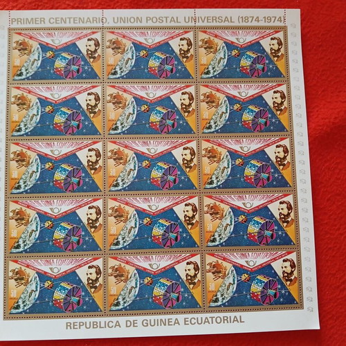 Sheet of 15 stamps from Equatorial Guinea 1974 new