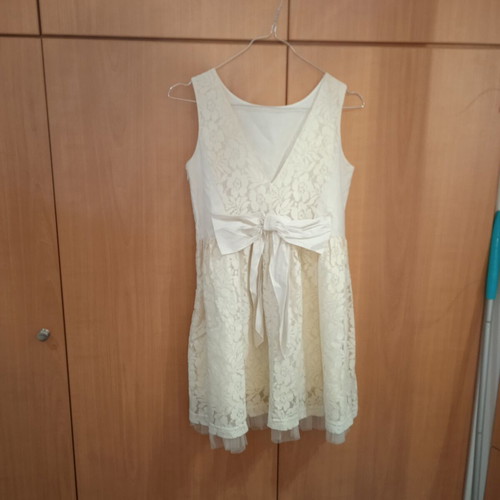 M&B Kid's Fashion Lace Dress like new, iridescent, size 14, white