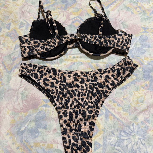 Leopard Print Bikini Set XL like new
