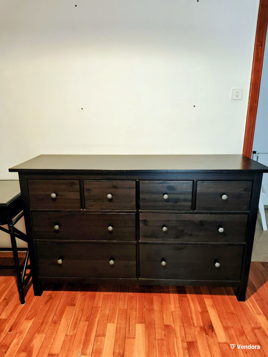 hemnes 8 drawer dresser black brown IKEA chest of drawers, 8… Tall dresser