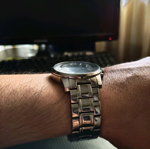 Guess 45mm Chronograph σαν καινούργιο ασημί ανδρικό ρολόι