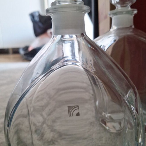 Vintage crystal carafes set of 3 like new, made in Italy and England