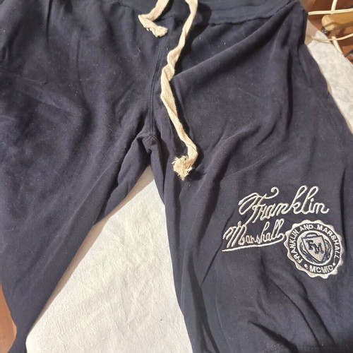 Men's shorts blue, new, knee-length with pockets, size S