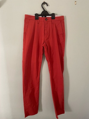 Chino pants Galeries Lafayette like new, orange-brick color, size 30