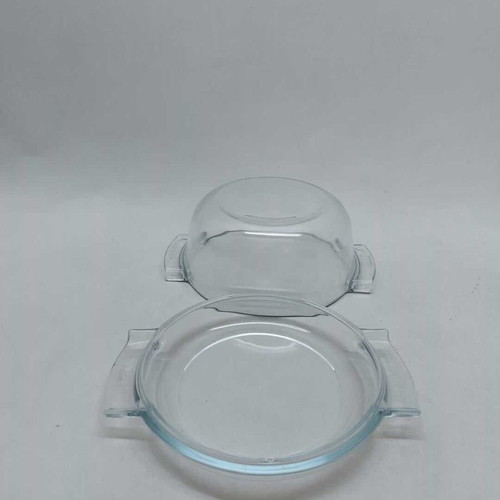 Pyrex glass dish with Corning France lid used 9.5x22x17.5cm