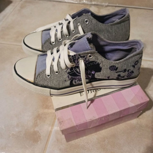 Canvas shoes used, size 38, gray