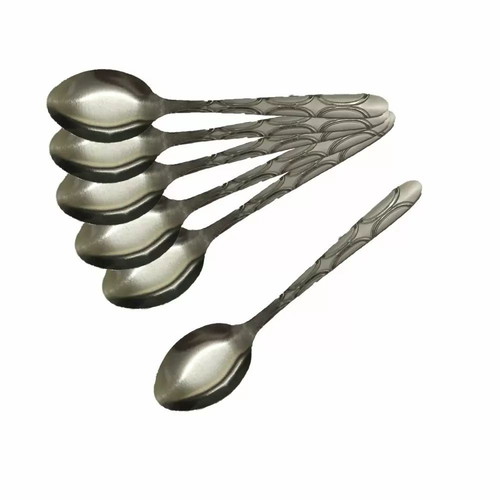Metal teaspoons set of 6, 14cm