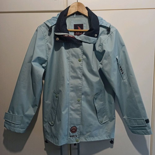 Wins light blue waterproof windbreaker like new, size S