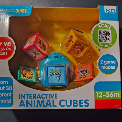 Vintage Animal Learning Cubes like new with box
