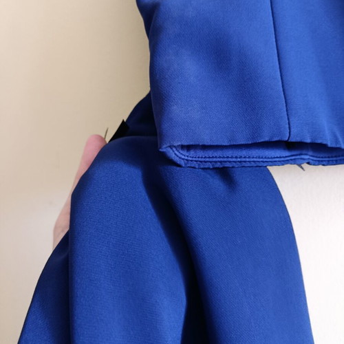 Suit set with top and flared pants blue new
